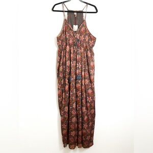 Raga Cotton Floral Maxi Dress Size Small NWT Runs Big
